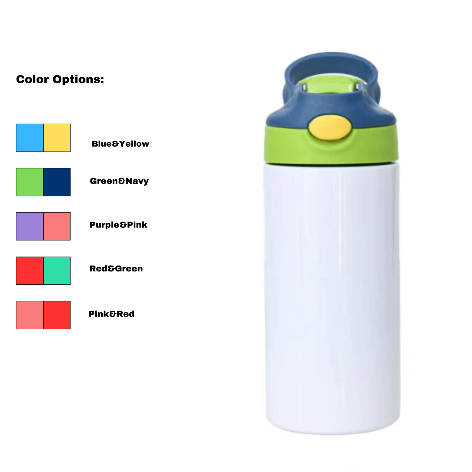 12oz - Skinny Straight School Tumbler - Five Colors for Sublimation and Laser Engrave